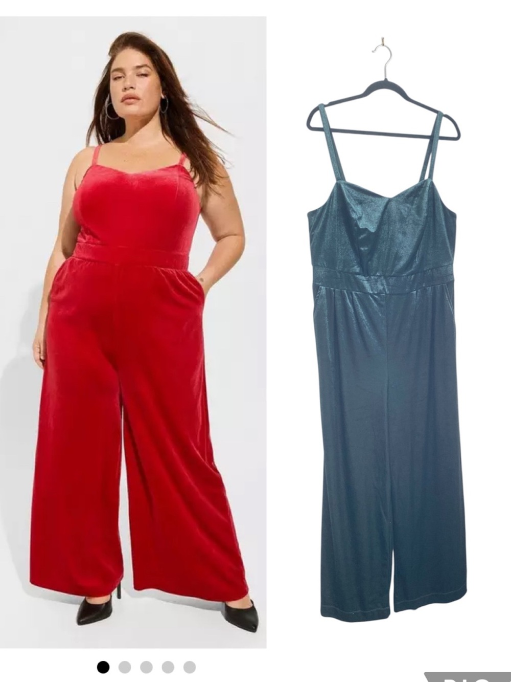 Green Metallic Wideleg Jumpsuit